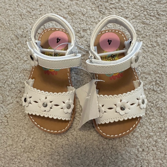 Rachel Zoe White Kids Sandals with Floral Design - Picture 1 of 1